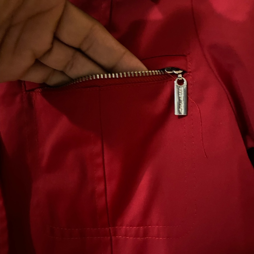 Ellen Tracy Red Adjustable Jacket With Pockets, Z… - image 6